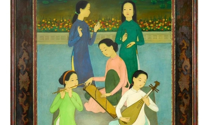 Vietnamese artist’s painting of women playing music sells for more than $2M