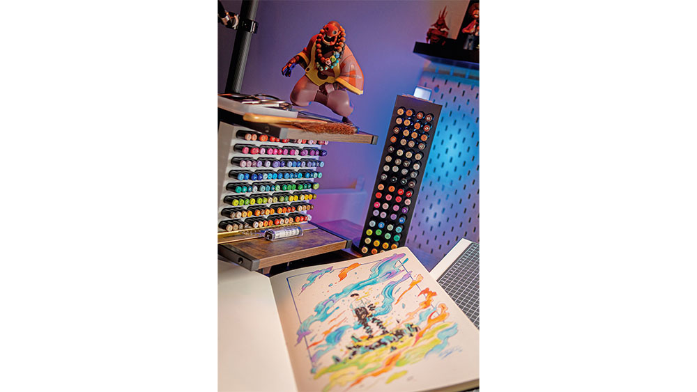 Geizi Guevara's art studio