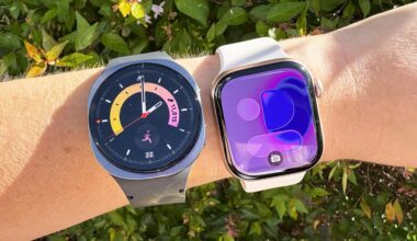 the Samsung Galaxy Watch 8 and Apple Watch 11 on wrist