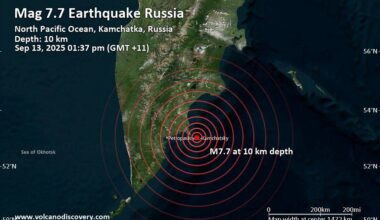 Major Magnitude 7.4 Earthquake - North Pacific Ocean, 111 km East of Petropavlovsk-Kamchatskiy, Kamchatka, Russia, on Saturday, Sep 13, 2025, at 02:37 am (Universal Time) -