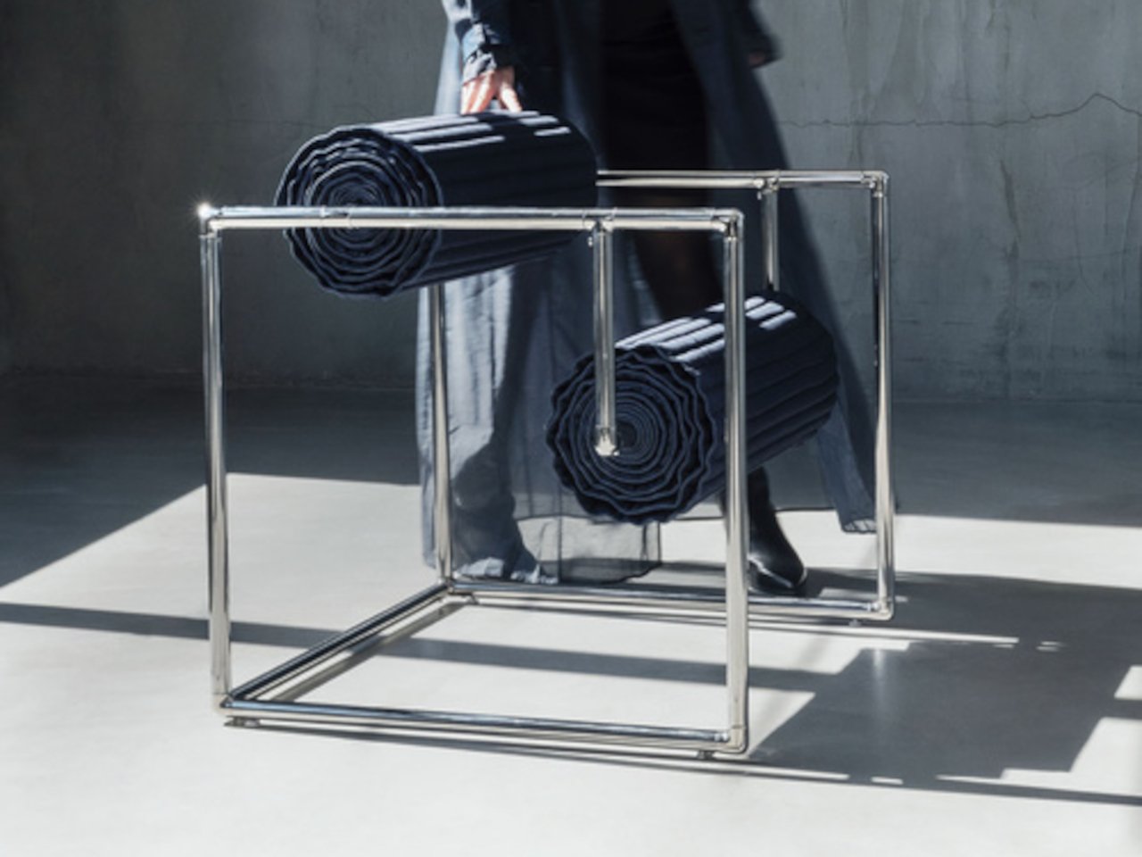 Caroline Chao’s Roll-up Chair Turns G-STAR Reclaimed Denim Into Modular Furniture