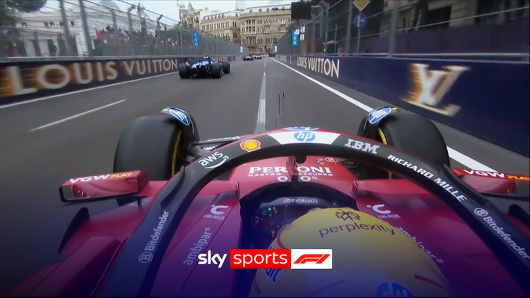 Watch the team radio from Lewis Hamilton's decision not to let Charles Leclerc past at the Azerbaijan Grand Prix, following a late Ferrari team order call. 