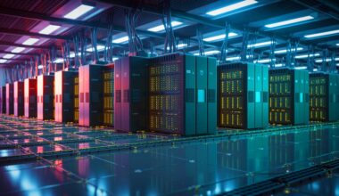 Illustration of the world's top supercomputers leading the technological race in 2025.