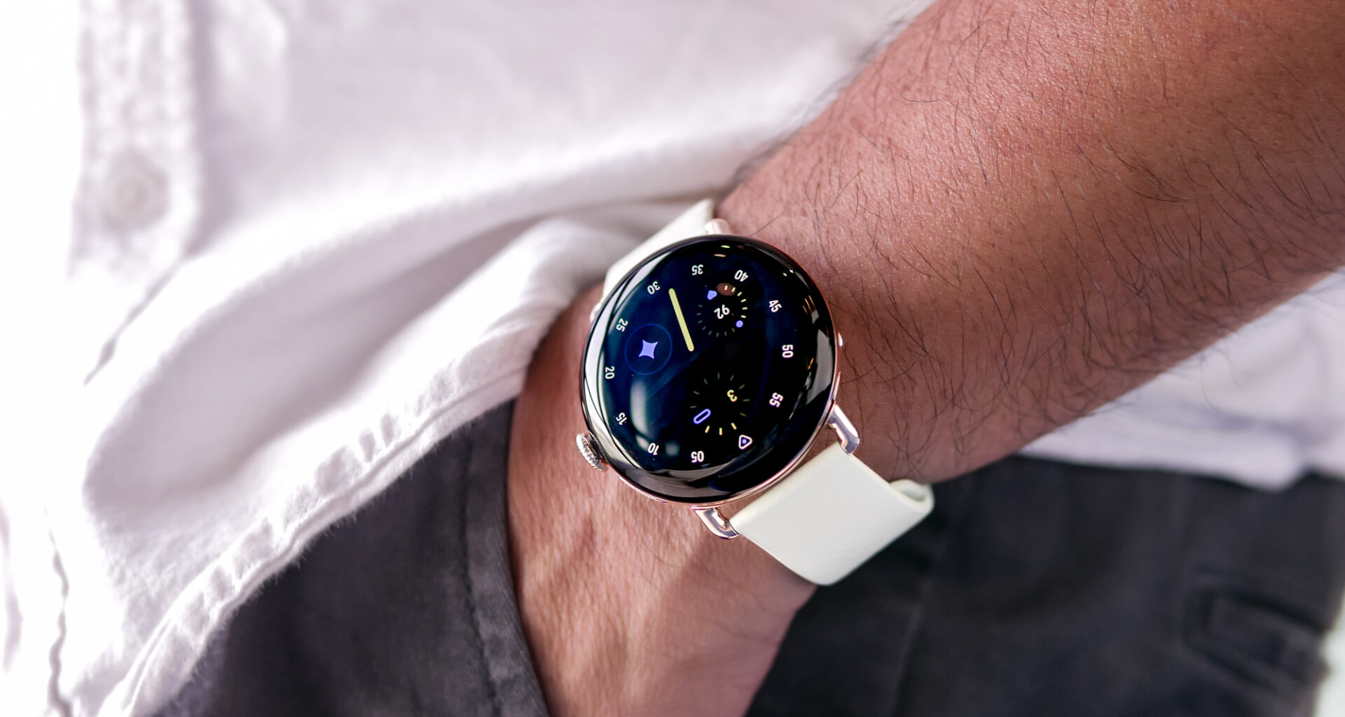 Close-up of the Google Pixel Watch 4