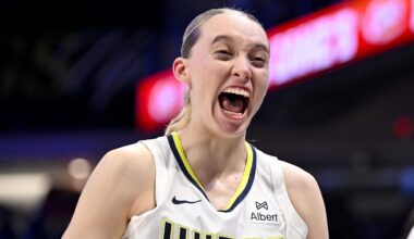 Paige Bueckers, Jayden Daniels share special moment after Cowboys-Commanders