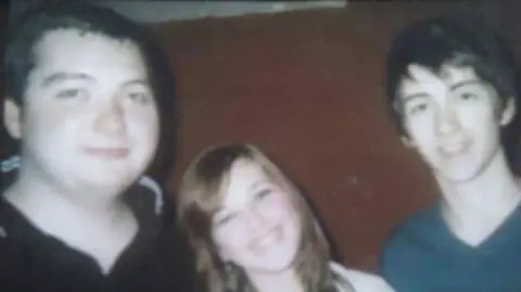 Jessica Rickards An old picture of two members of the Arctic Monkeys and the teenage girl who was on their debut single album cover