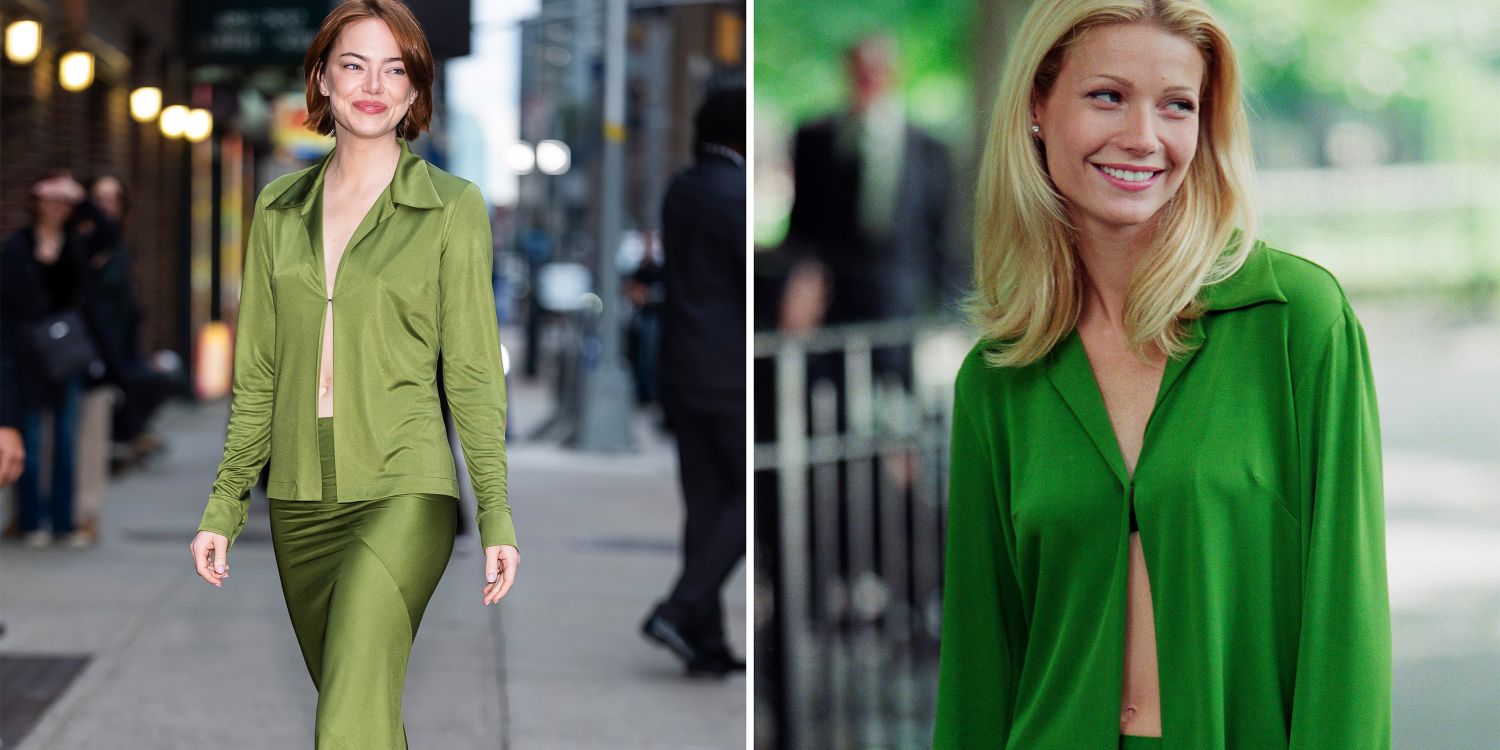 Emma Stone Wore Gwyneth Paltrow’s ‘90s Green Skirt