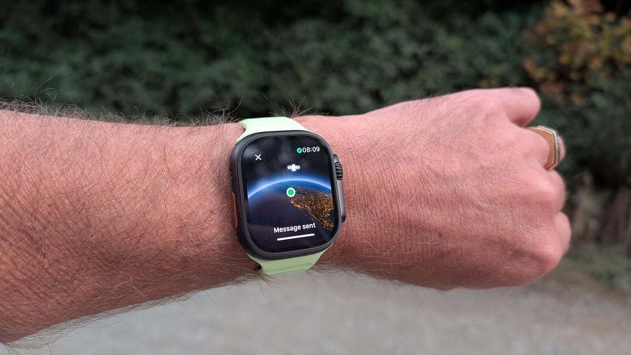 Connecting via satellite to send messages to my family