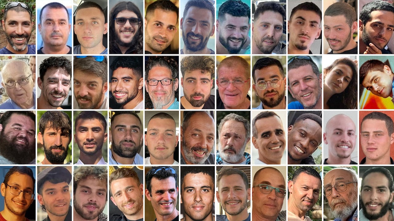 Headshots of 44 hostages.