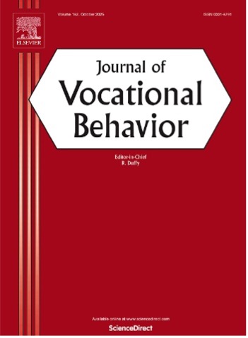 Journal of Vocational Behavior, front cover.