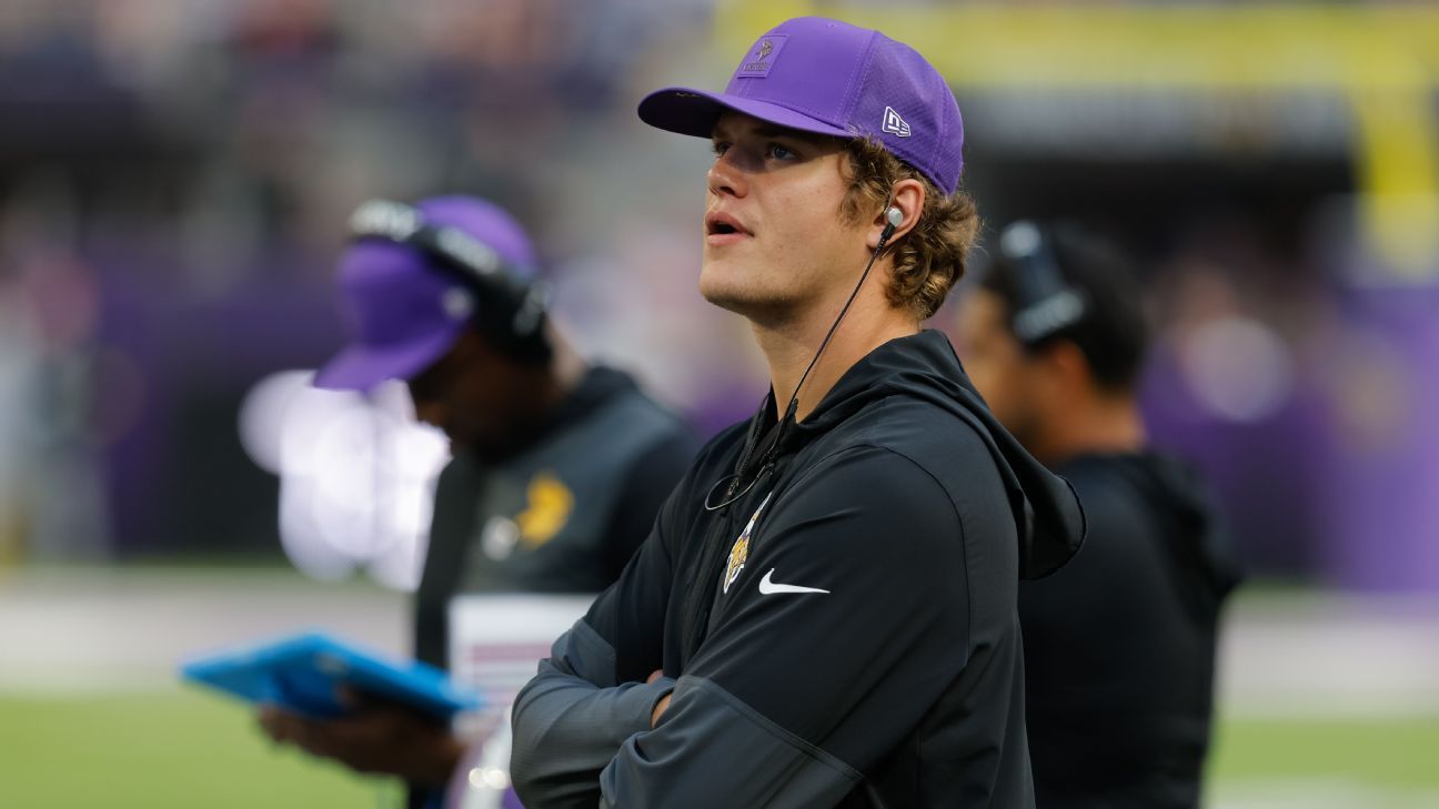 J.J. McCarthy's status iffy as Vikings QB says ankle not 100%