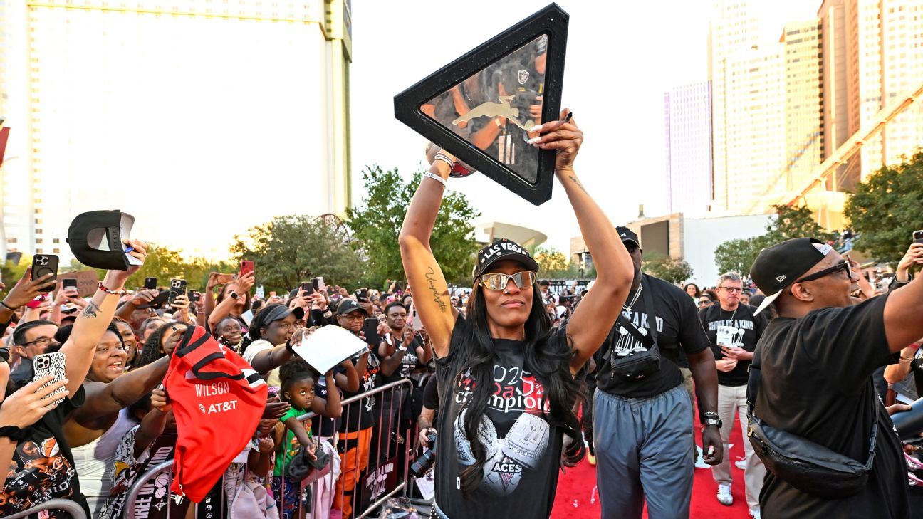 Las Vegas Aces celebrate WNBA title with parade down famed Strip
