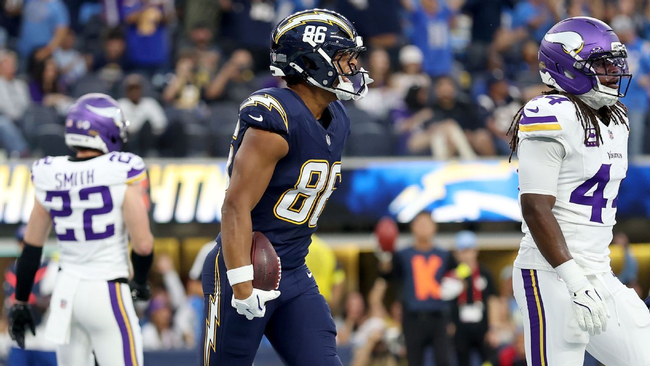 Chargers rave as Gadsden's breakout continues in Week 8 win