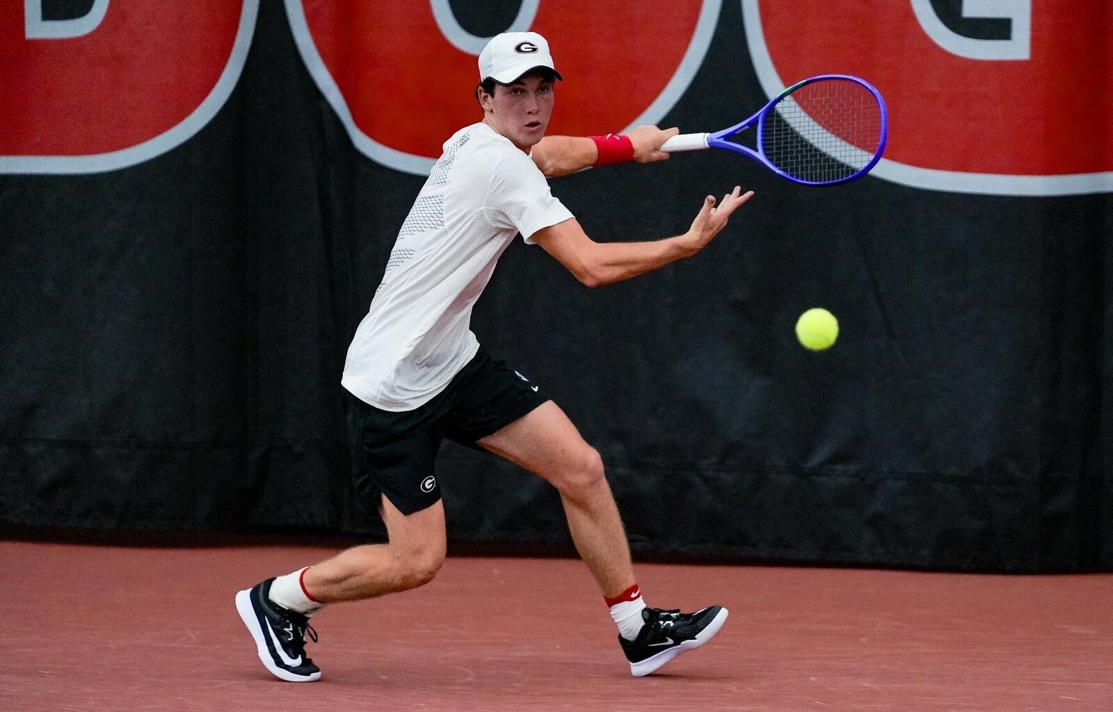 Senior Santiago Giamichelle during practice at the Lindsey Hopkins Indoor Facility in Athens, Georgia on Monday, October 6, 2025.