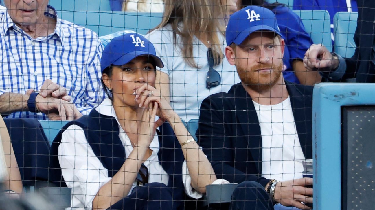 Prince Harry, Meghan Markle headline World Series Game 4 attendees