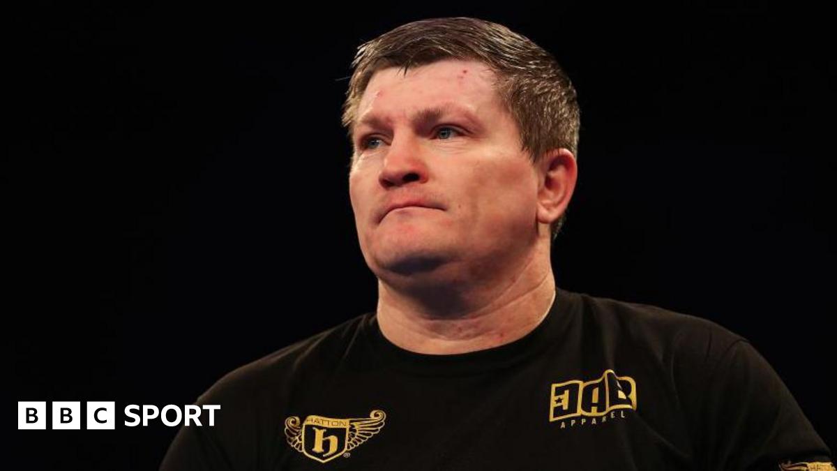 Ricky Hatton wearing a black t-shirt