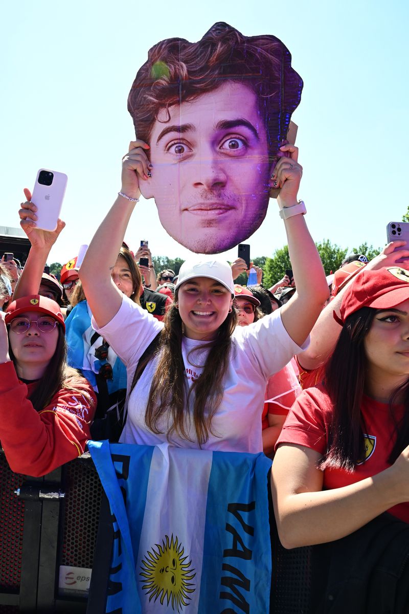 As Colapinto waved and signed autographs, the soundtrack was unmistakably Argentinian, as fans chanted.