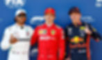 Max Verstappen, Charles Leclerc and Lewis Hamilton in 2019