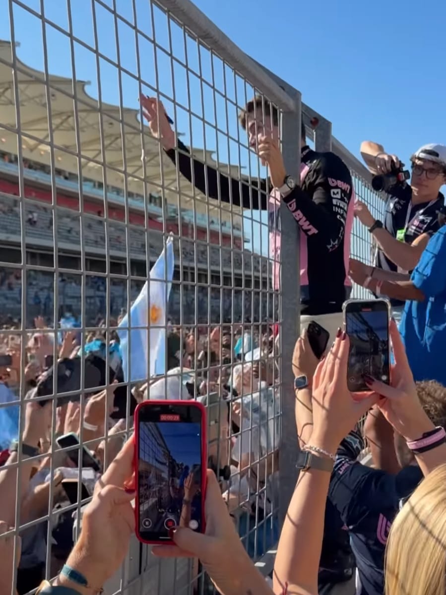 Franco Colapinto climbs the fence at U.S. Grand Prix and Argentinian fans go wild 