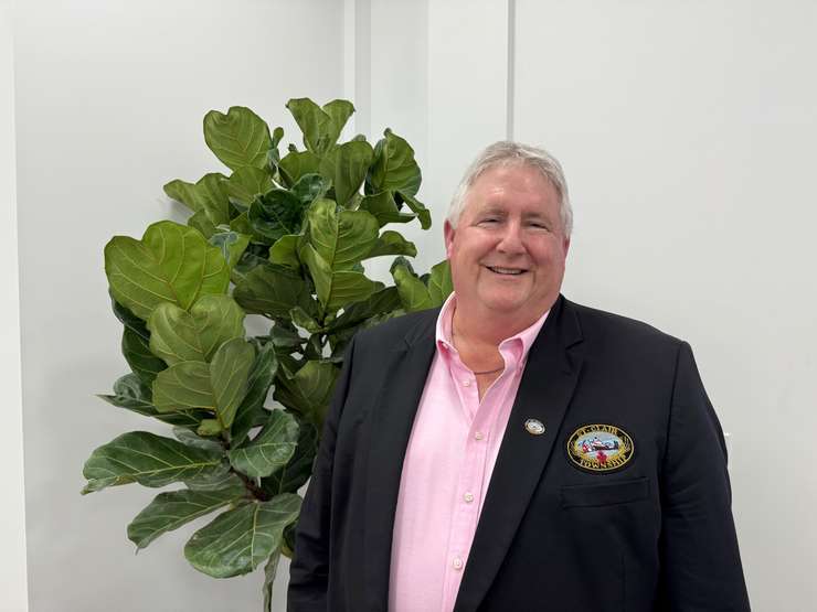 St. Clair Township Mayor Jeff Agar is all smiles at the grand opening of the St. Clair Medical Centre in Corunna. October 21, 2025 Blackburn Media photo by Melanie Irwin.