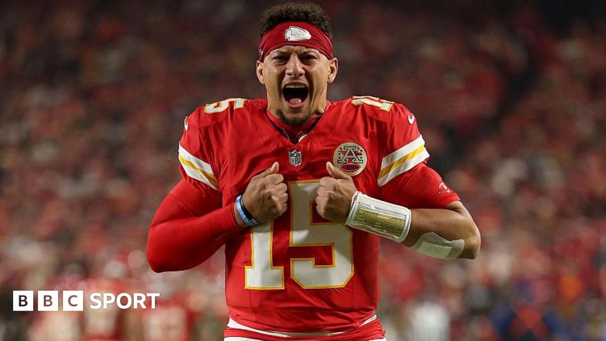 Patrick Mahomes of the Kansas City Chiefs celebrates
