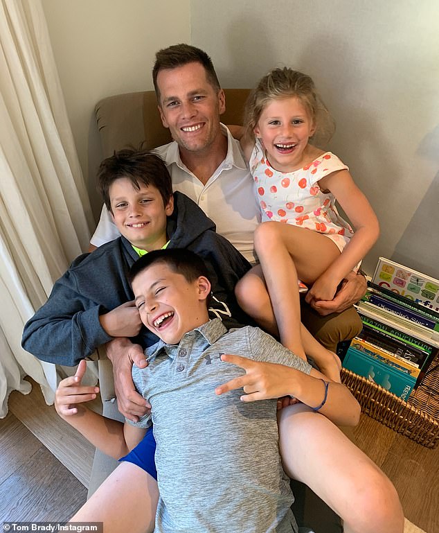 The Democrata brand ambassador welcomed her two eldest children during her 13-year marriage to seven-time Super Bowl champ Tom Brady (top), who previously fathered 18-year-old son Jack (L) with babymama Bridget Moynahan