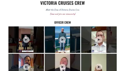 Screenshot of VCL website saying Officer Crew and showing six videos of people underneath