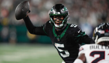 Jets' Wilson sitting out practice with knee injury, status for Sunday uncertain