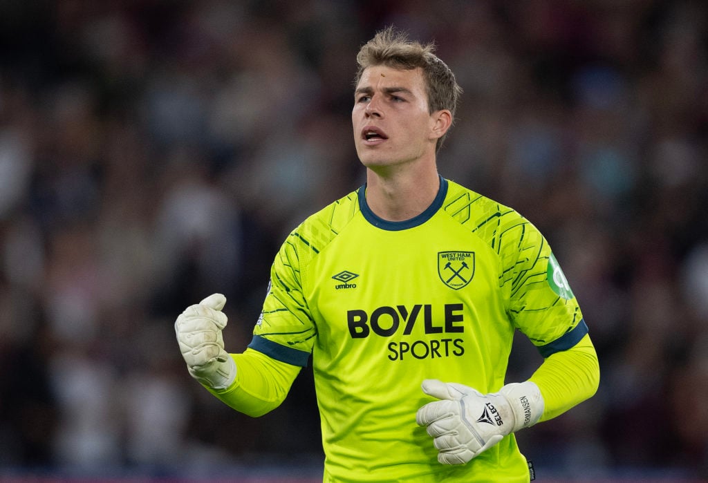 Mads Hermansen during West Ham United v Chelsea - Premier League