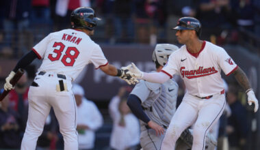 Five-run eighth inning powers Guardians past Tigers to even AL Wild Card Series
