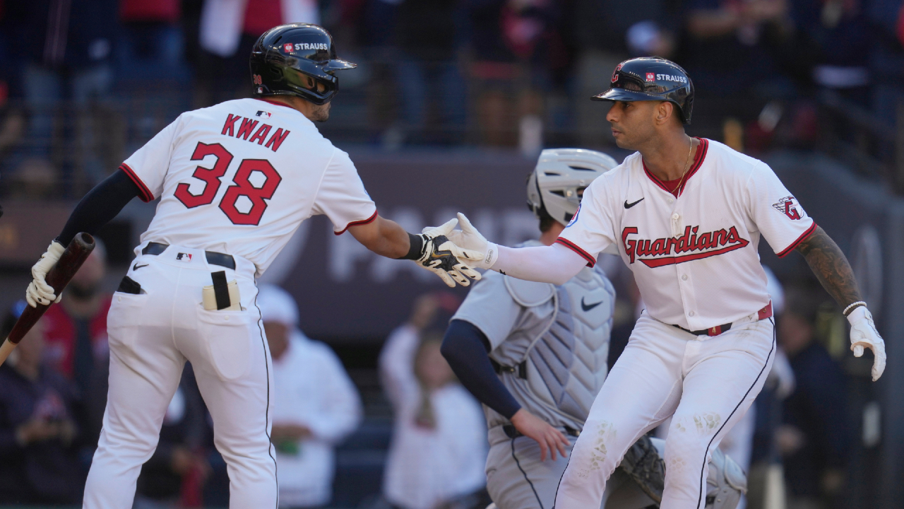 Five-run eighth inning powers Guardians past Tigers to even AL Wild Card Series