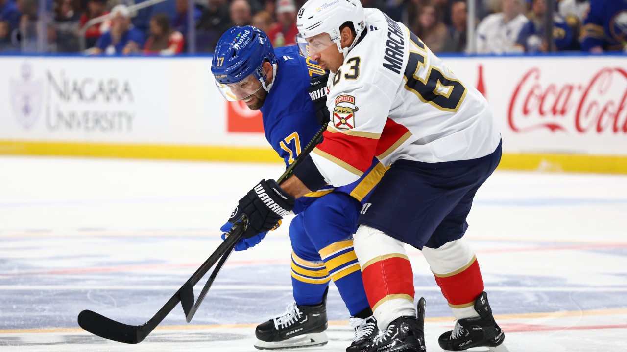 Marchand vandalizes Dahlin's helmet after Panthers-Sabres scuffle