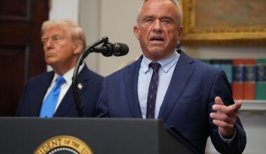 Health and Human Services Secretary Robert F. Kennedy Jr., joined by President Donald Trump, delivers at the White House on Sept. 22, 2025. (Andrew Harnik/Getty Images)