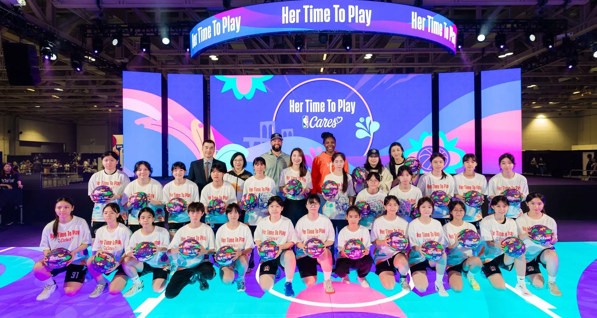 NBA Legend and WNBA Player join “Her Time to Play” basketball clinic