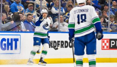 Sherwood scores hat trick in Canucks’ shootout win vs. Blues