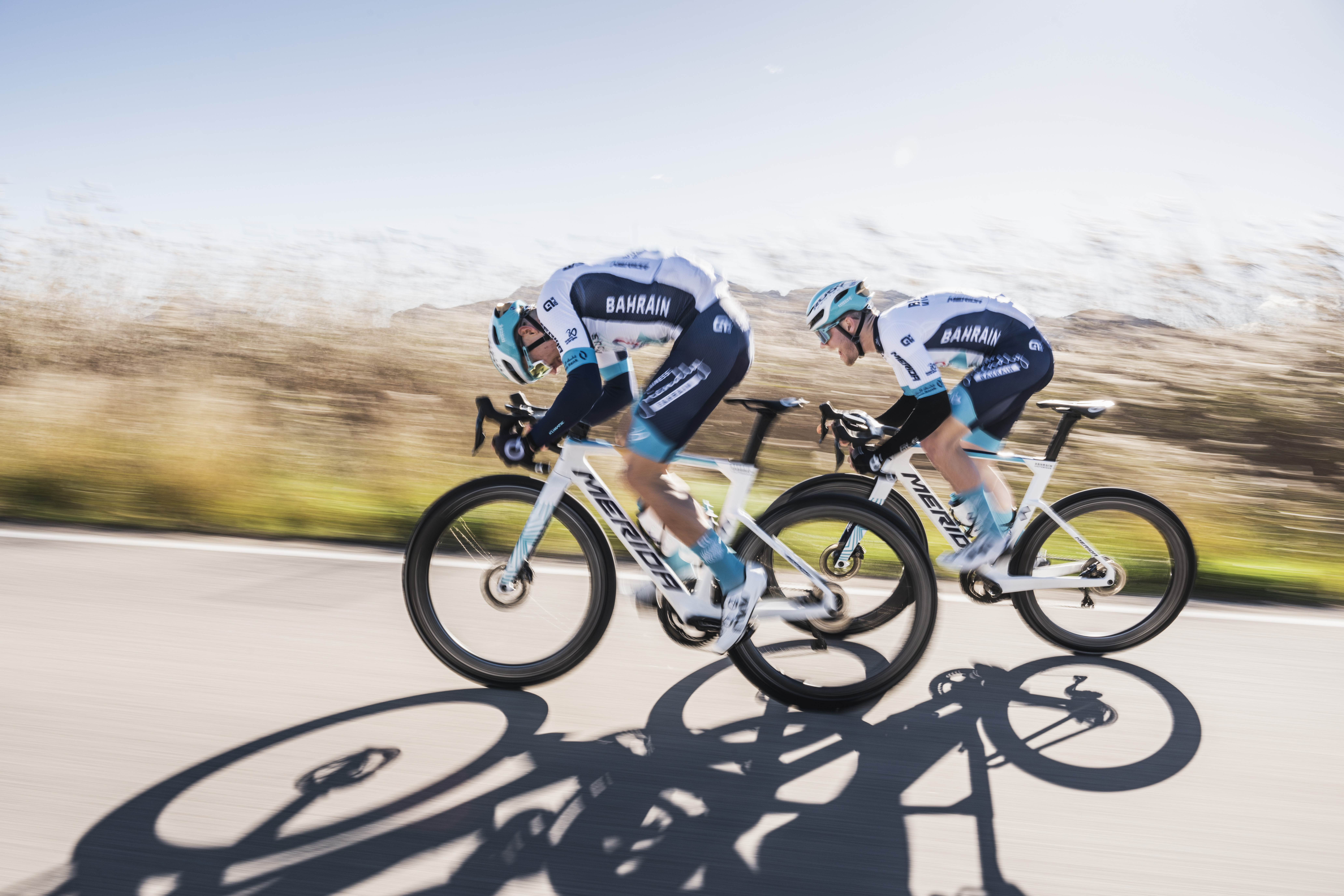 Two Bahrain-Victorious riders