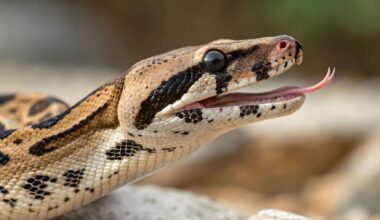 A Captivating Close Up Of A Snake With Its Forked Tongue Extended.