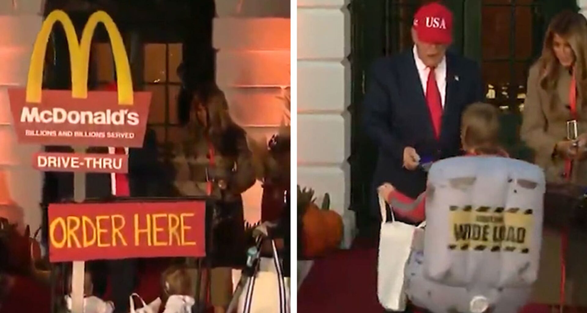 Donald and Melania Trump Hand Out Candy to Kids at White House for Halloween
