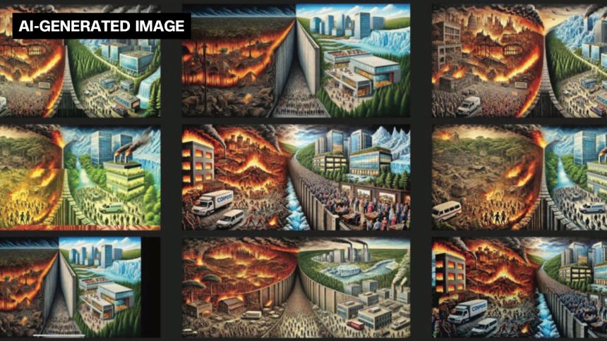 This AI-Generated image was released by Acting United States Attorney for the Central District of California Bill Essayli who said the image was found on devices owned by Jonathan Rinderknecht.