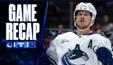 Elias Pettersson Leads by Example as Canucks Grind Out 4-3 Win Over Capitals