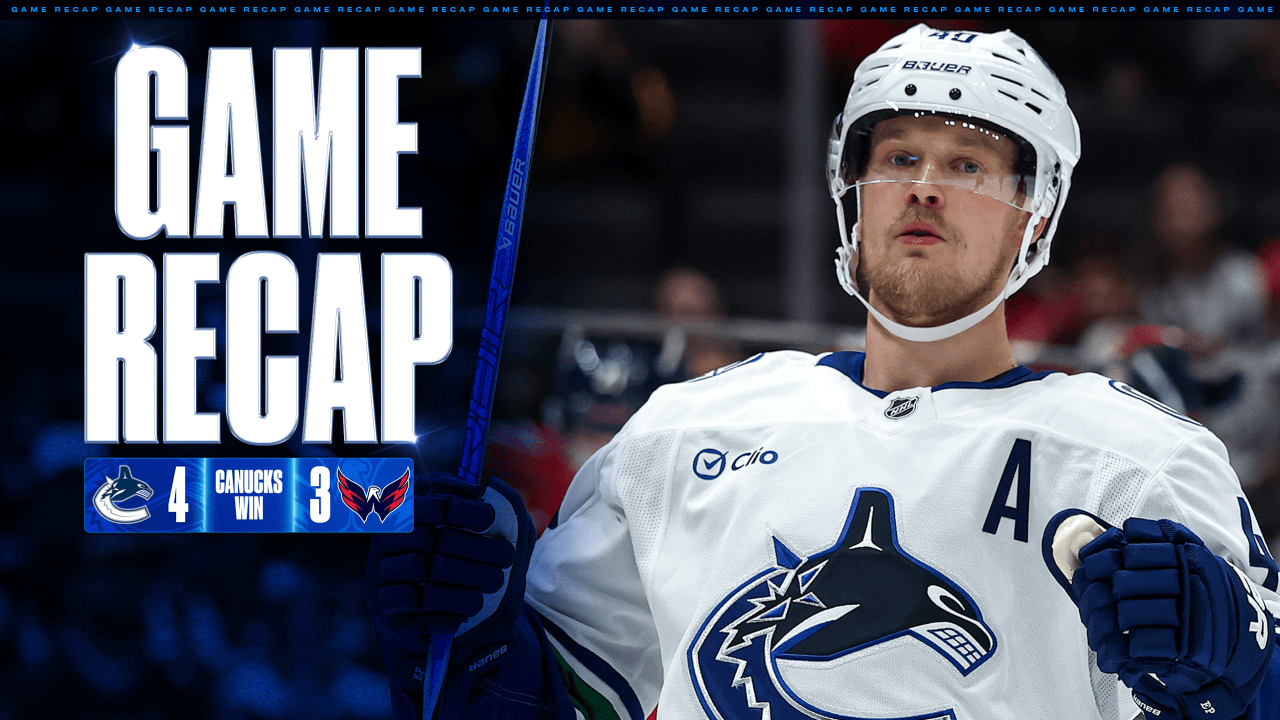 Elias Pettersson Leads by Example as Canucks Grind Out 4-3 Win Over Capitals