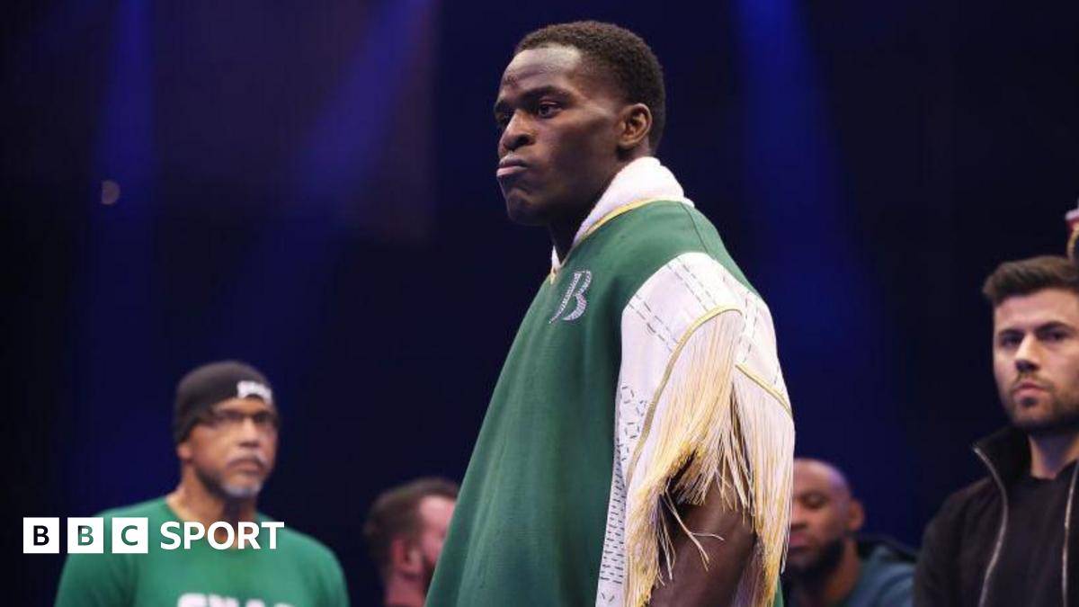 Joshua Buatsi during his ring walk for the fight against Callum Smith
