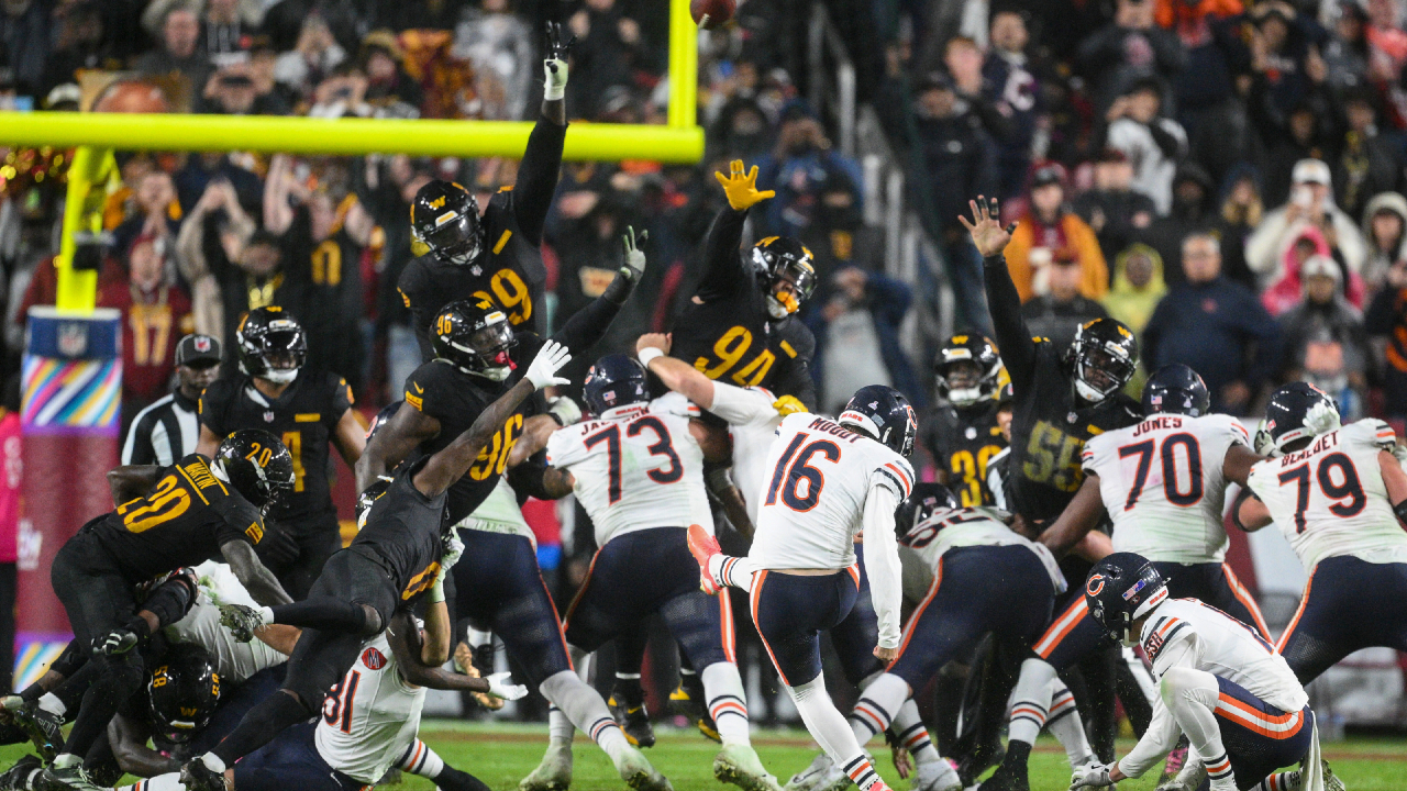 Moody's last-play kick lifts Bears past Commanders