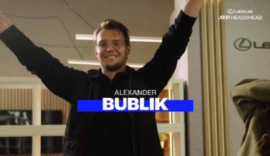 Alexander Bublik participates in the Lexus ATP Head2Head Challenge in Paris.