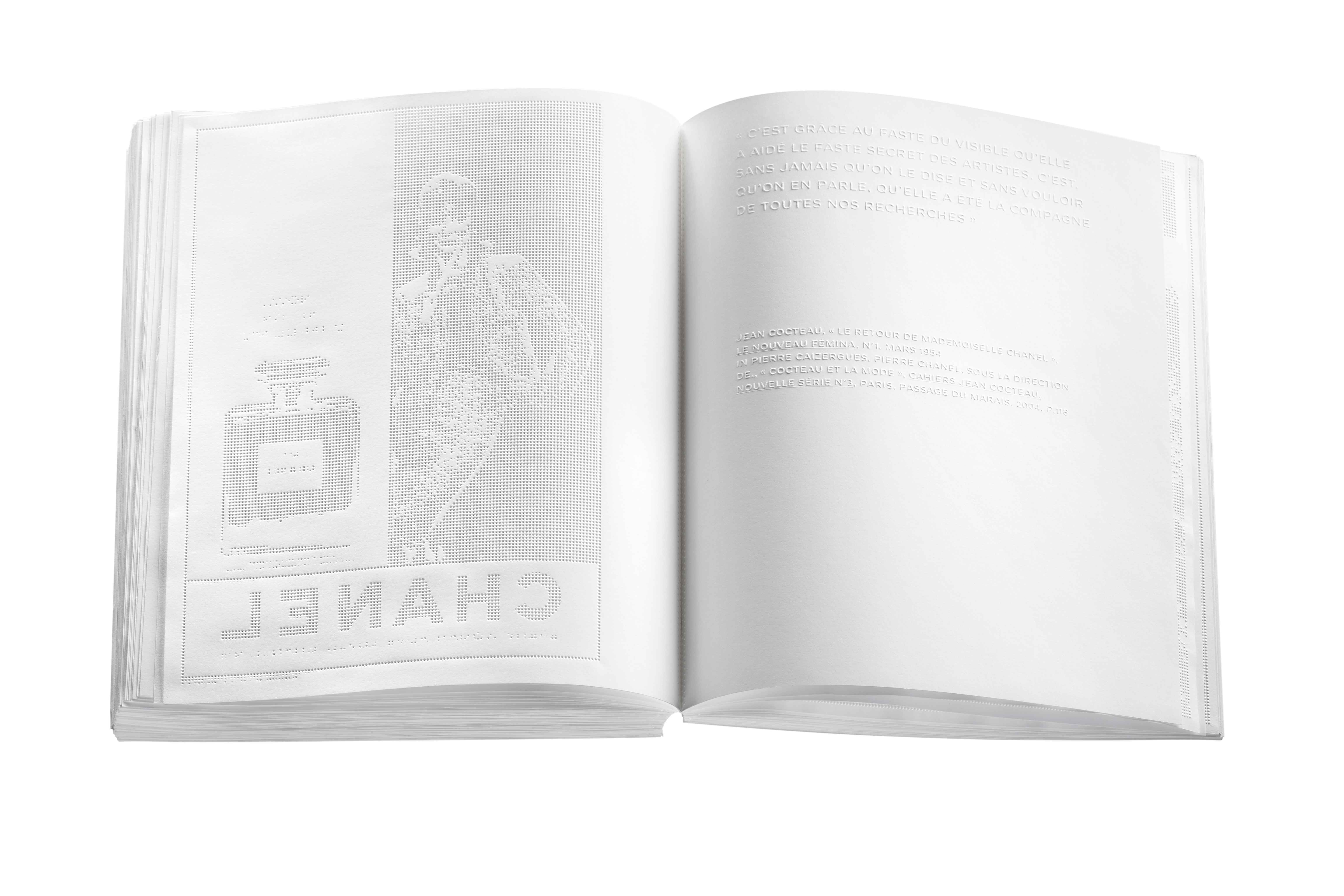 Monochromatic book by Irma Boom for Chanel