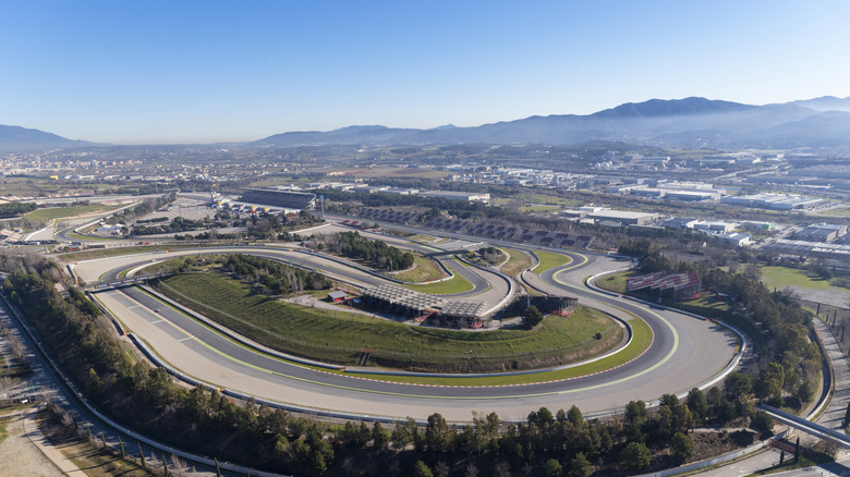 Airborne shot of Circuit De Barcelona Catalunya