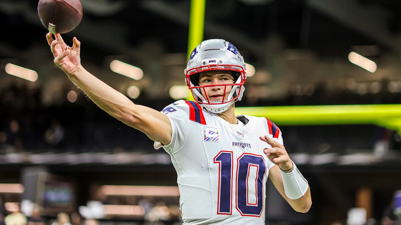 All of Drake Maye's Completions Against the Saints