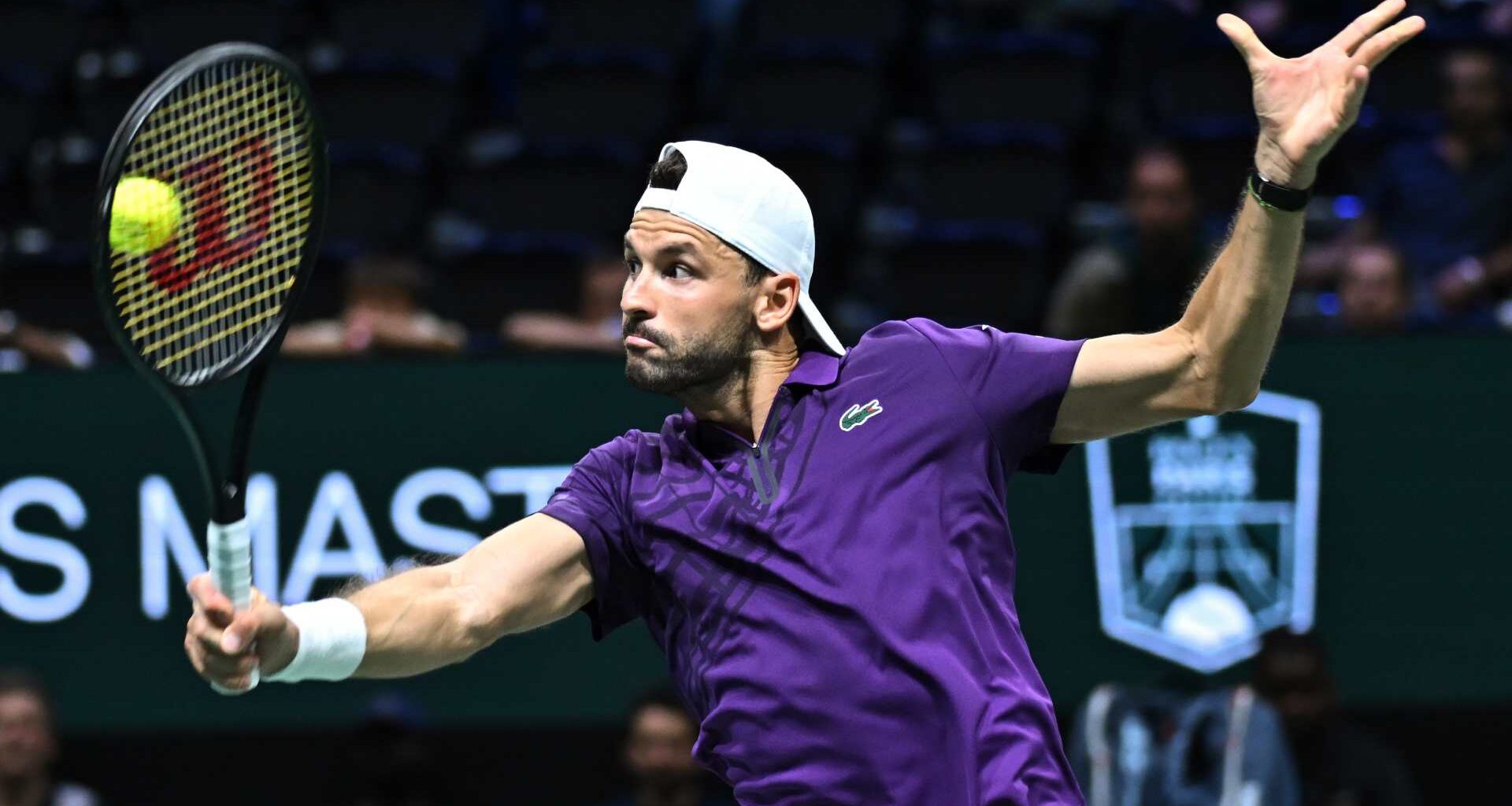 Grigor Dimitrov was scheduled to play Daniil Medvedev in Paris on Wednesday.