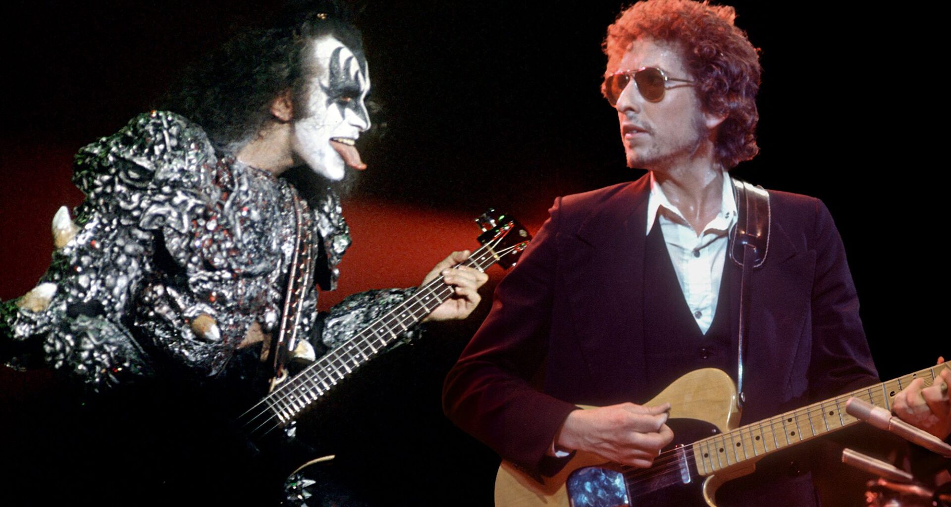 Bob Dylan feuded with Kiss. Then he wrote with Gene Simmons