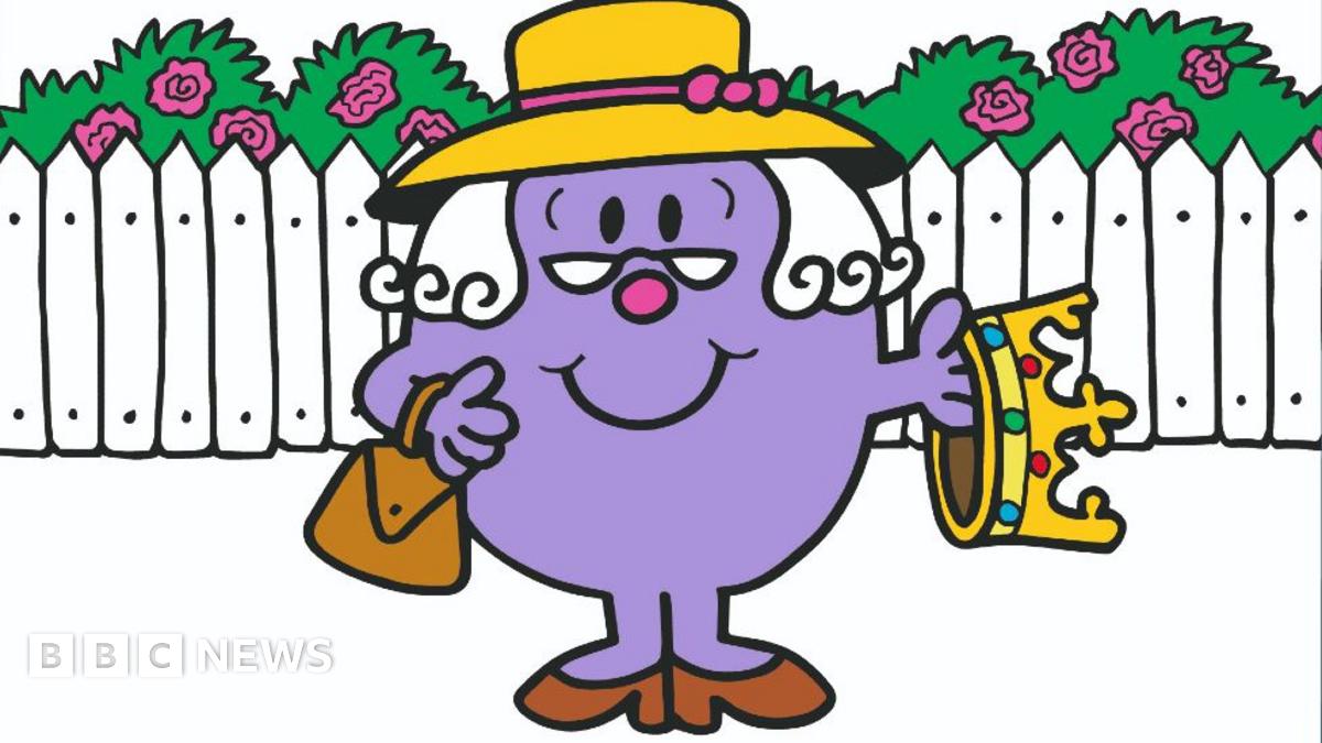 Miss Marple is purple and is wearing a hat, while Mr Poirot has his signature moustache, hat and cane.